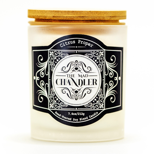 image of Citrus Proper, a citrus scented candle made by the mad chandler