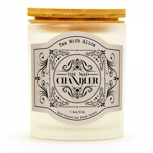 image of an almond candle named tea with alice